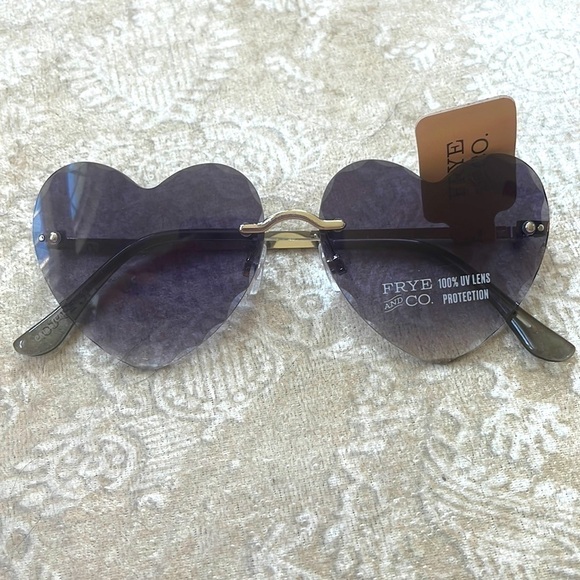 Brand New Frye & Co Heart Shape Sunglasses Beveled Gradient Lens 100% UV Protect main image 7